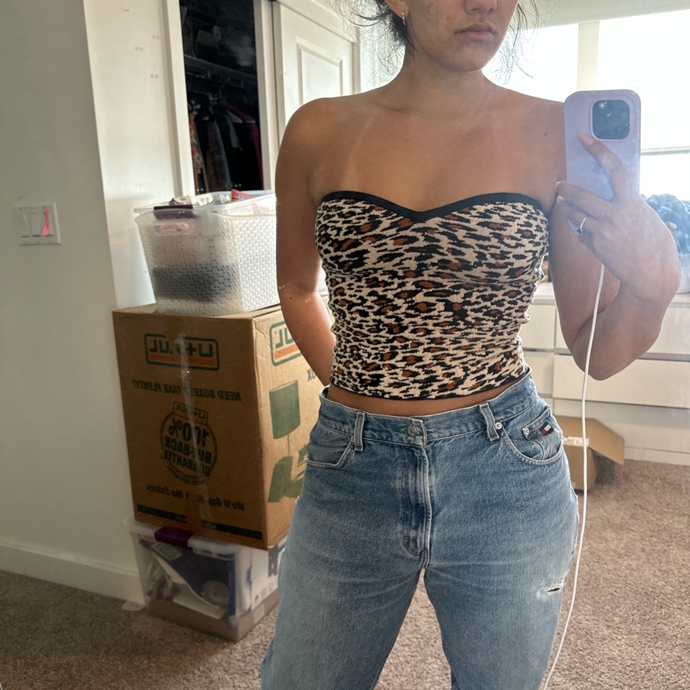 Urban outfitters leopard/cheetah tube top in size medium
